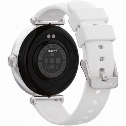 Gravity Smartwatch Gravity Srebrno Biały 2 Paski GT26-8