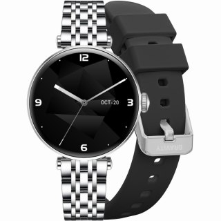 Gravity Smartwatch Gravity Srebrno Czarny 2 Paski GT26-9
