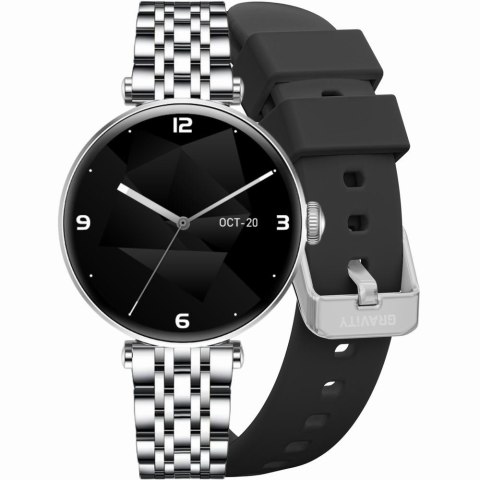 Gravity Smartwatch Gravity Srebrno Czarny 2 Paski GT26-9