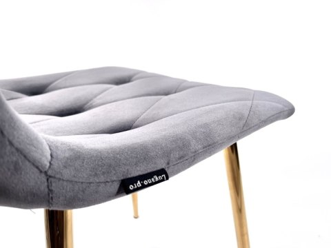 Lugano Krzesło tapicerowane BORGO VELVET DARK GREY SILVER