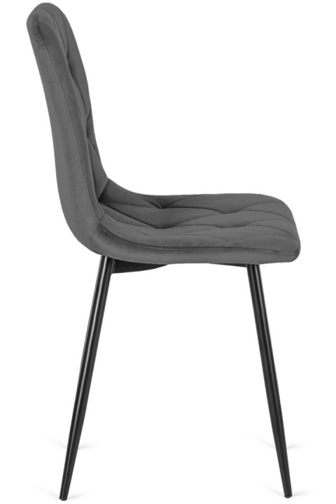 Lugano Krzesło tapicerowane BORGO VELVET DARK GREY