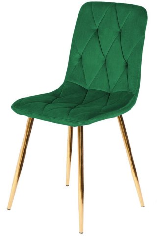 Lugano Krzesło tapicerowane BORGO VELVET GREEN GOLD