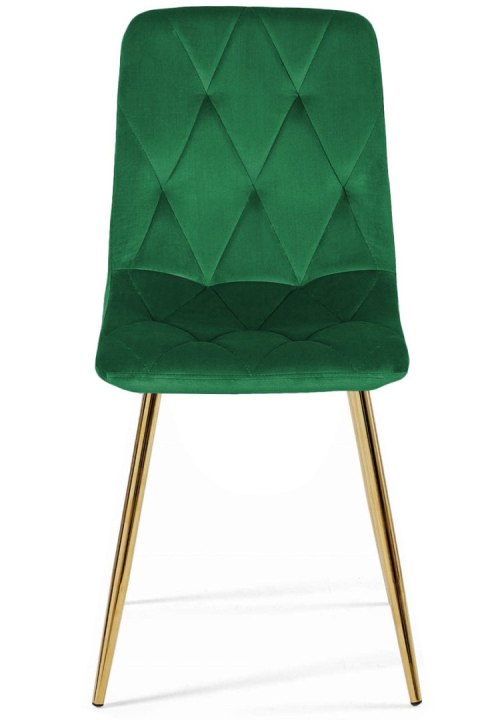 Lugano Krzesło tapicerowane BORGO VELVET GREEN GOLD