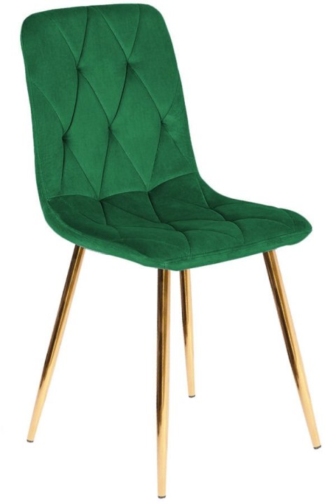 Lugano Krzesło tapicerowane BORGO VELVET GREEN GOLD