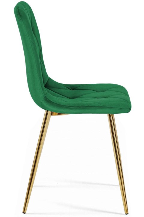 Lugano Krzesło tapicerowane BORGO VELVET GREEN GOLD