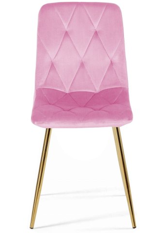 Lugano Krzesło tapicerowane BORGO VELVET PINK GOLD