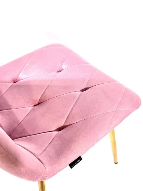 Lugano Krzesło tapicerowane BORGO VELVET PINK GOLD