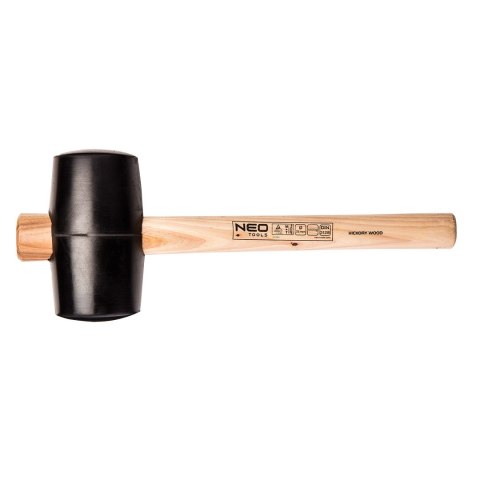 Młotek gumowy 90 mm, 1200 g, trzonek hikorowy