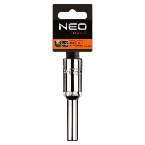 Nasadka sześciokątna długa 1/4", 6 mm