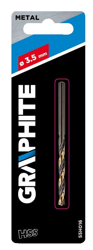 Wiertło do metalu HSS-CNC, 124°, "Pro-Tec", 3.5 mm