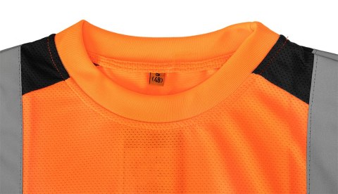 T-shirt ostrzegawczy, ciemny dół, pomarańczowy, rozmiar L