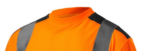 T-shirt ostrzegawczy, ciemny dół, pomarańczowy, rozmiar S