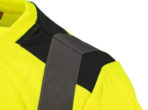 T-shirt ostrzegawczy, ciemny dół, żółty, rozmiar XXL