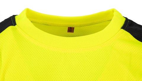 T-shirt ostrzegawczy, ciemny dół, żółty, rozmiar S
