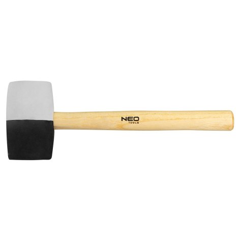 Młotek gumowy 63 mm, 680 g, czarno-biała guma