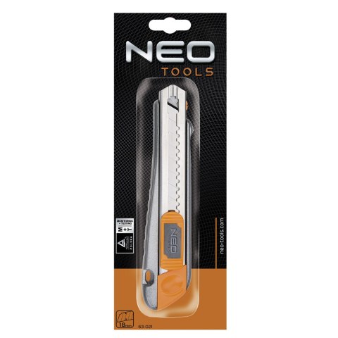 Nóż z ostrzem łamanym 18 mm, metalowy korpus