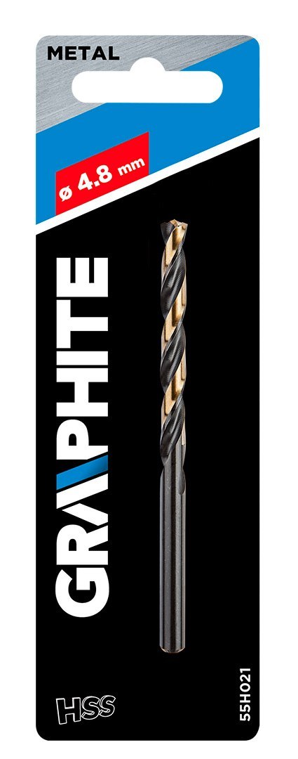 Wiertło do metalu HSS-CNC, 124°, "Pro-Tec", 4.8 mm