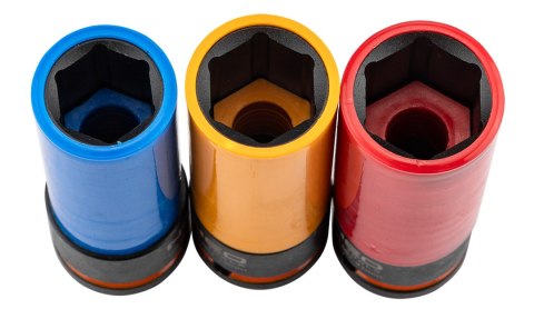 Nasadki do felg aluminiowych - zestaw 3 szt. (17 mm, 19 mm, 21 mm), Cr-Mo