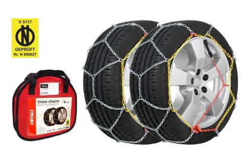 Łańcuchy śniegowe ö-norm 9mm + bag kns-120 amio-02321