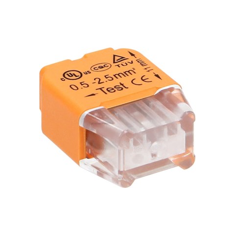 Złączka instalacyjna wciskana 2-przewodowa; na drut 0,75-2,5mm?; IEC 300V/24A; Blister 10 szt.
