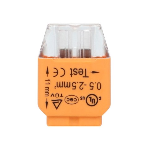 Złączka instalacyjna wciskana 2-przewodowa; na drut 0,75-2,5mm?; IEC 300V/24A; Blister 10 szt.
