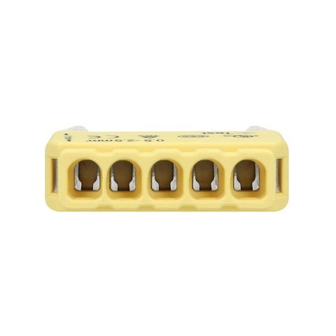 Złączka instalacyjna wciskana 5-przewodowa; na drut 0,75-2,5mm?; IEC 300V/24A; Blister 10 szt.