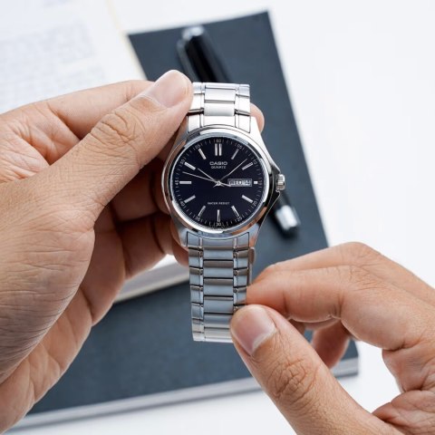 Casio KLASYCZNY ZEGAREK MĘSKI CASIO MTP-1239D-1A - MULTIDATA + BOX