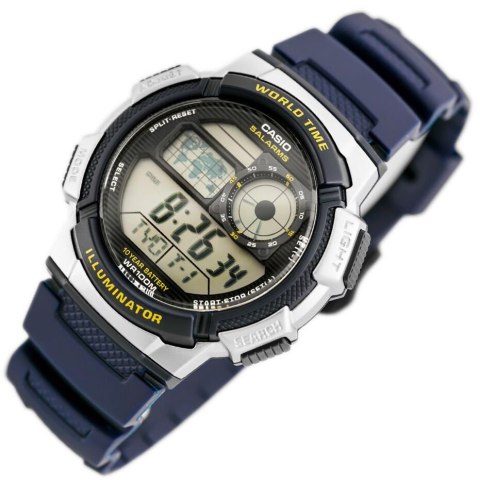 Casio ZEGAREK MĘSKI CASIO AE-1000W 2AV (zd073e) - WORLD TIME + BOX