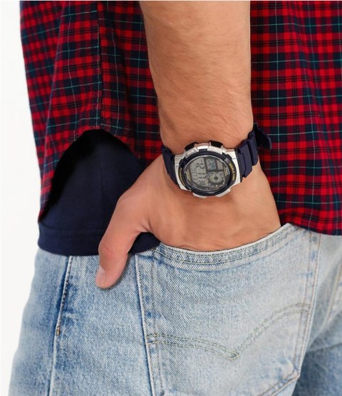 Casio ZEGAREK MĘSKI CASIO AE-1000W 2AV (zd073e) - WORLD TIME + BOX