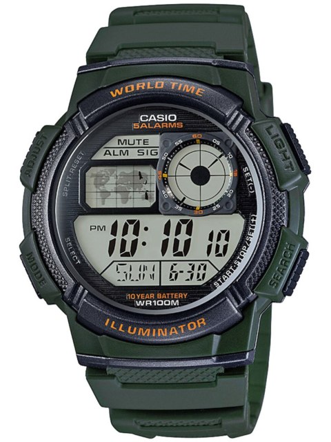 Casio ZEGAREK MĘSKI CASIO AE-1000W 3AVDF (zd073b) - WORLD TIME + BOX