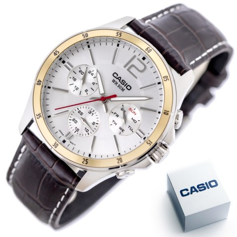 Casio ZEGAREK MĘSKI CASIO MTP-1374L-7AVDF (zd064a) + BOX