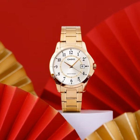 Casio ZŁOTY ZEGAREK MĘSKI CASIO MTP-V004G-9B (zd047a) + BOX