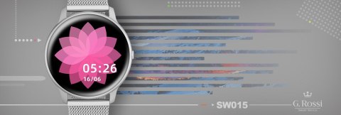 G.Rossi Damski SMARTWATCH G. Rossi SW015-3 Srebrny