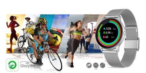 G.Rossi Damski SMARTWATCH G. Rossi SW015-3 Srebrny