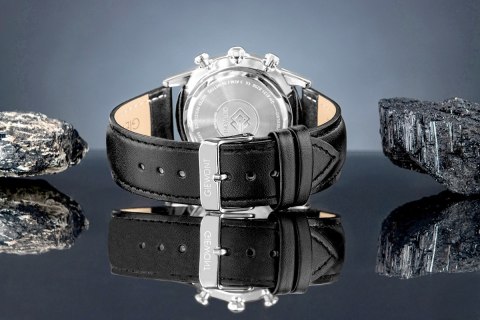 Giewont Zegarek Męski Giewont Chronograph Sapphire Czarno Niebieski GW5630-A3