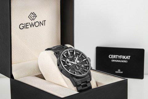 Giewont Zegarek Męski Giewont Chronograph Sapphire Czarny GW4580-B1