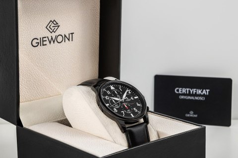Giewont Zegarek Męski Giewont Chronograph Sapphire Czarny GW5630-A1
