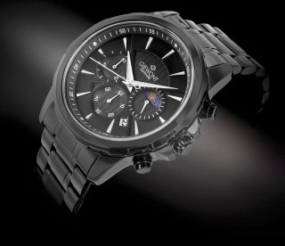 Giewont Zegarek Męski Giewont Chronograph Sapphire Czarny GW9460-B1