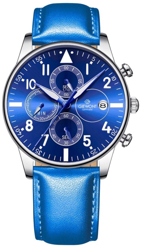 Giewont Zegarek Męski Giewont Chronograph Sapphire Niebieski GW5630-A5