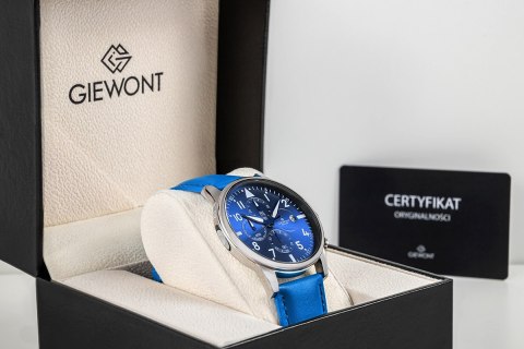 Giewont Zegarek Męski Giewont Chronograph Sapphire Niebieski GW5630-A5