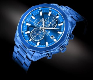 Giewont Zegarek Męski Giewont Chronograph Sapphire Niebieski GW7290-B5