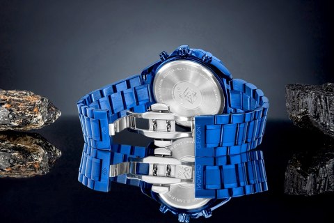 Giewont Zegarek Męski Giewont Chronograph Sapphire Niebieski GW7290-B5