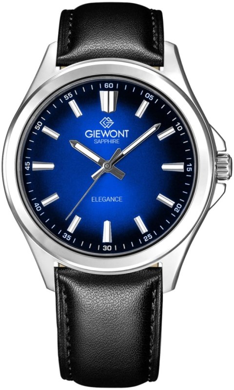 Giewont Zegarek Męski Giewont Elegance Sapphire Czarno Niebieski GW5160-A3