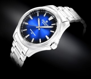 Giewont Zegarek Męski Giewont Elegance Sapphire Srebrno Niebieski GW5160-B3