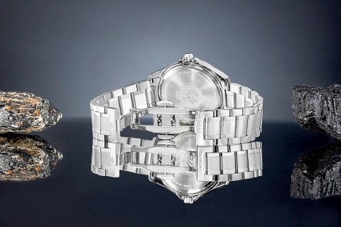 Giewont Zegarek Męski Giewont Elegance Sapphire Srebrno Niebieski GW5160-B3