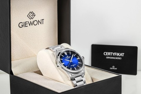 Giewont Zegarek Męski Giewont Elegance Sapphire Srebrno Niebieski GW5160-B3