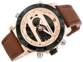 Naviforce ZEGAREK MĘSKI NAVIFORCE - NF9097 (zn043e) - brown/rosegold