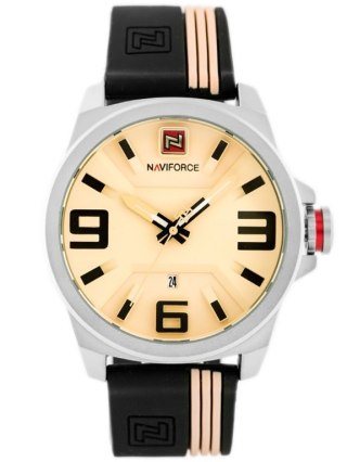 Naviforce ZEGAREK MĘSKI NAVIFORCE - NF9098 (zn045a) - beige/black