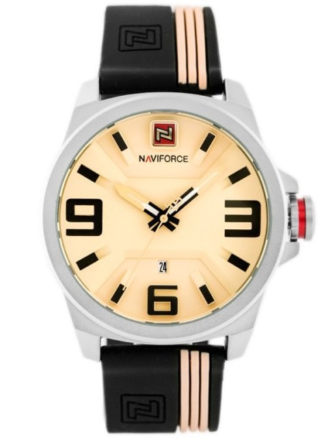 Naviforce ZEGAREK MĘSKI NAVIFORCE - NF9098 (zn045a) - beige/black