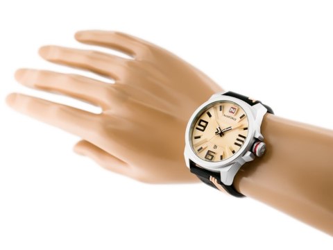 Naviforce ZEGAREK MĘSKI NAVIFORCE - NF9098 (zn045a) - beige/black